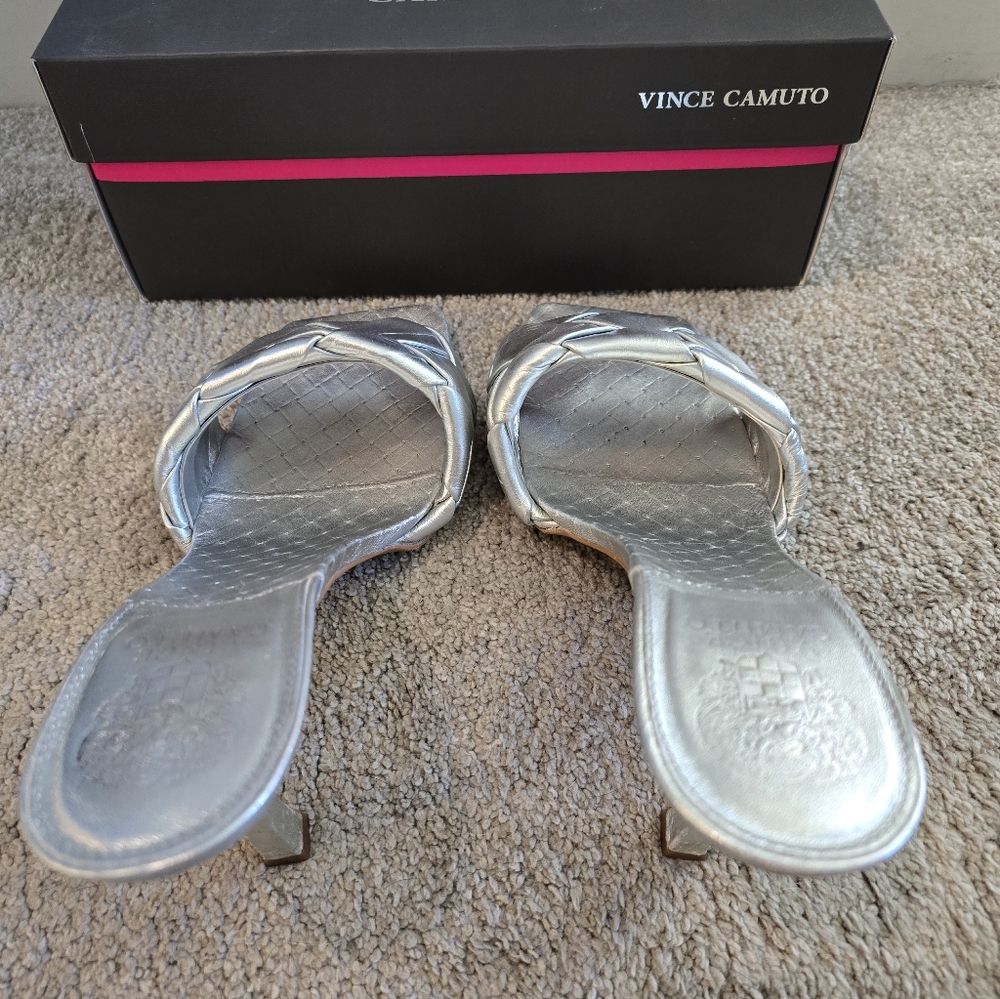 Vince Camuto Brelanie Silver Mule, Women's 11 - Picture 11 of 13